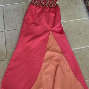 Party time formal long dress with slit